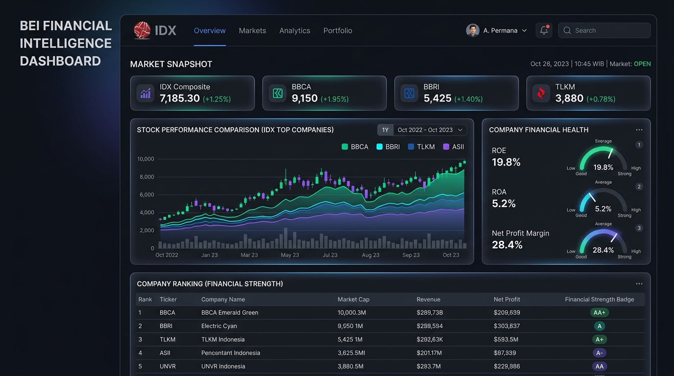 BEI Financial Screening Dashboard preview